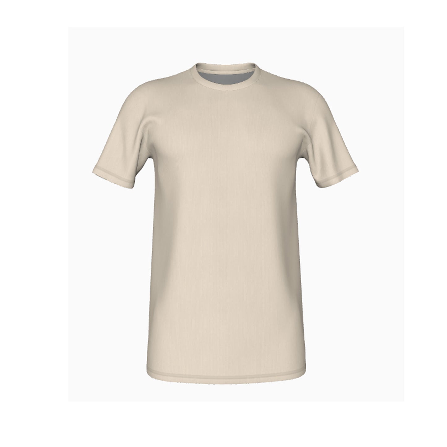 Custom Menโs & Womenโs Tall Short Sleeve T-Shirt in Beige โ Front View on White Background, Tall Fit, Premium Organic Cotton | CustomWhiz