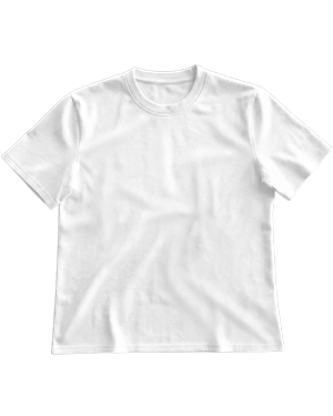 T-Shirts (2D) T-Shirt Mens / Unisex Premium Cotton Vintage Tee (White) - KUD 1483. (x 10)