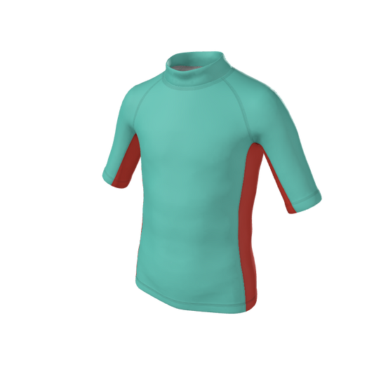 CustomWhiz short-sleeve-rash-guard Kids Pro-Fit Sublimated REPREVE® Short Sleeve Rash Guard. (x 12)
