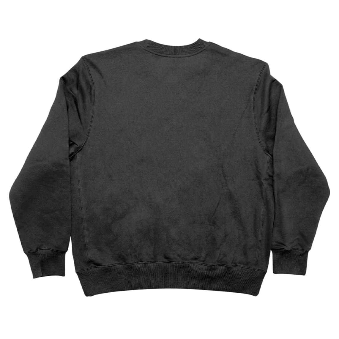 Custom Men’s & Women’s Oversized Crew Neck Sweatshirt in Black – Back View on White Background, Oversized Crew Neck Sweatshirt, Terry Cotton | CustomWhiz