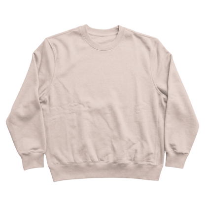 Custom Men’s & Women’s Oversized Crew Neck Sweatshirt in Pink – Front View on White Background, Oversized Crew Neck Sweatshirt, Terry Cotton | CustomWhiz