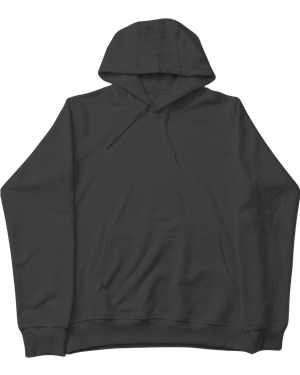Hoodies & Sweatshirts (2D) Hooded Sweater / Jumper Unisex Premium Cotton Hoodie (Black) - KUD 423. (x 1)