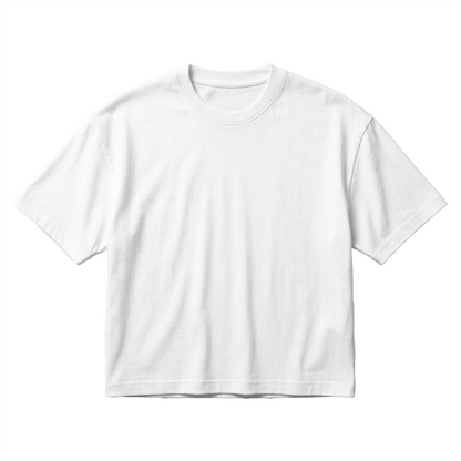 Women's Premium Cotton Oversized Cropped T-Shirt